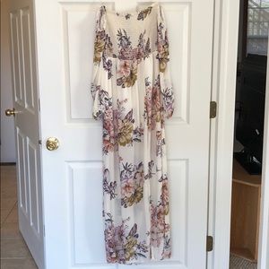 Floral OfftheShoulder Maxi Dress | Charlotte Russe